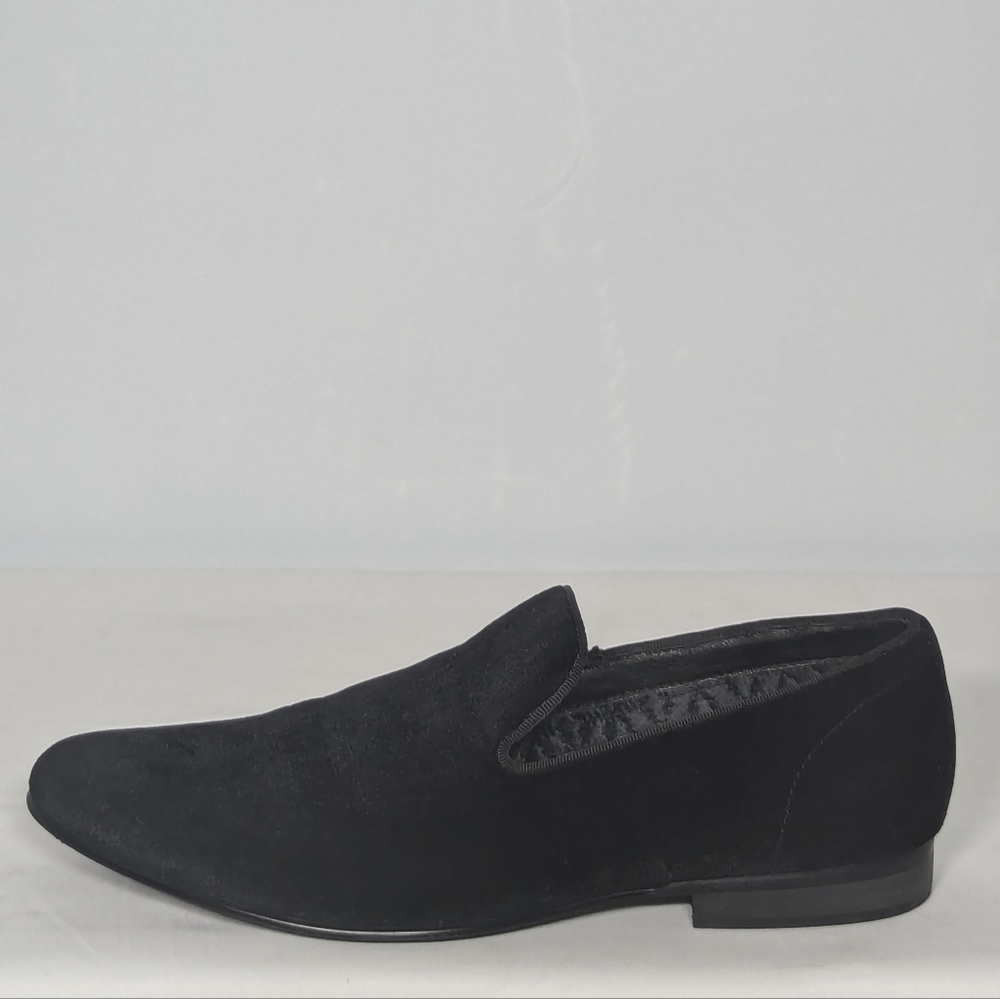NEW Steve Madden Mens Laight Loafer Smoking Slipper Black Velvet Sz 9